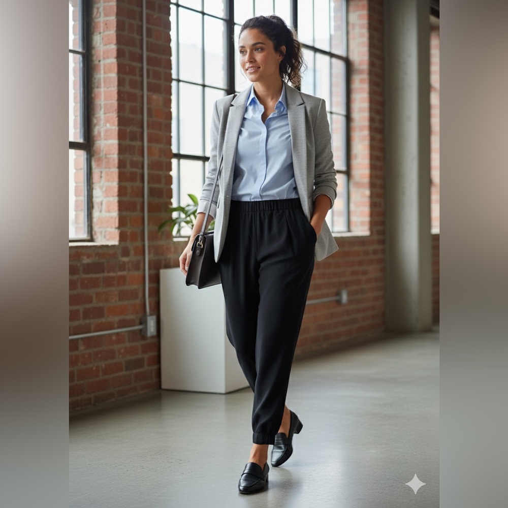 🖤 Aritzia Babaton Dexter Pant Black Pull-On Tapered Jogger Trousers Size S 🖤